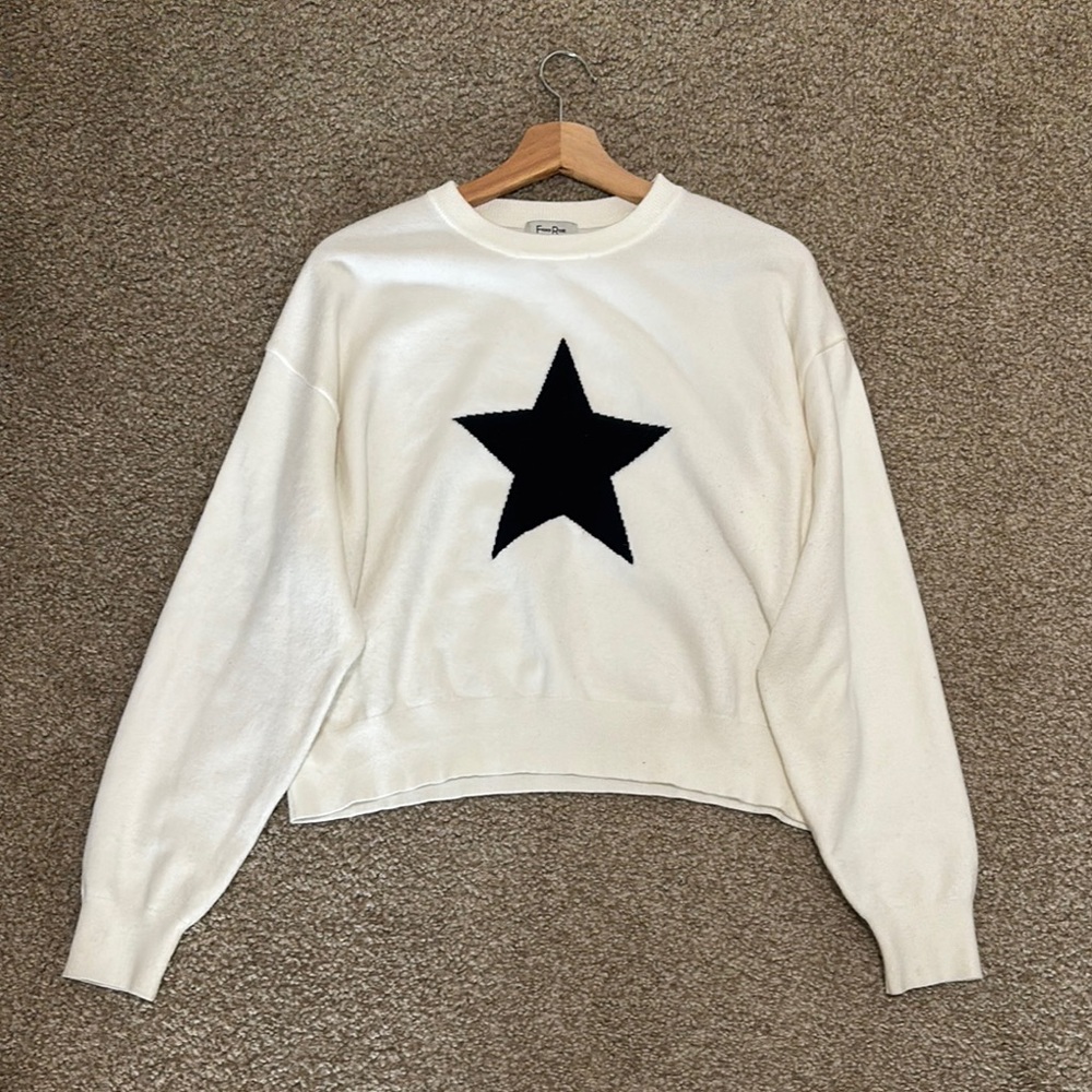 White Sweater with Black Star